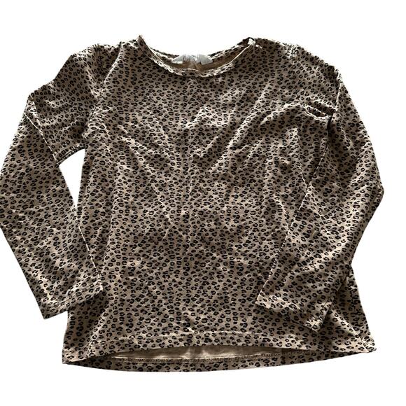 H&M Cheetah Print Long Sleeve Tee - Size 6X/7 - Picture 1 of 3
